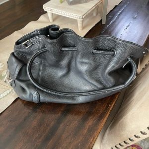 Cole Haan large bucket tote-black pebble leather